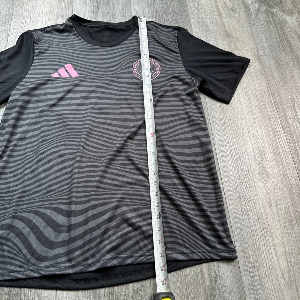 Adidas Inter Miami CF Messi 10 Jersey Men's M Black Pink Wavy Pattern